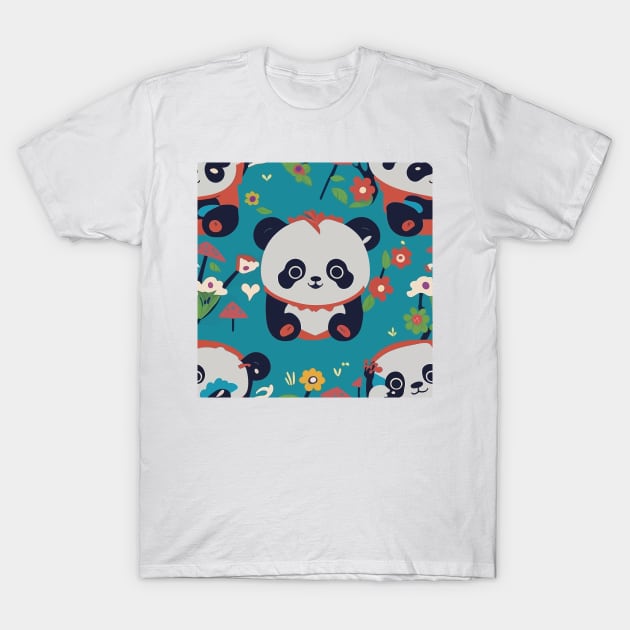 Cute Panda T-Shirt by SpriteGuy95